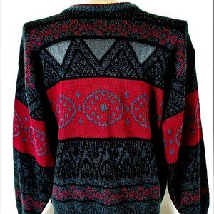 Impact mens Large gray red black sweater (A7)pm2